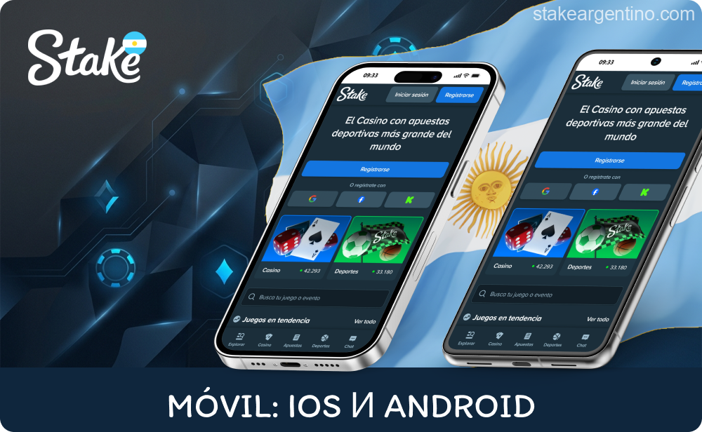Juego rápido desde celulares con Stake