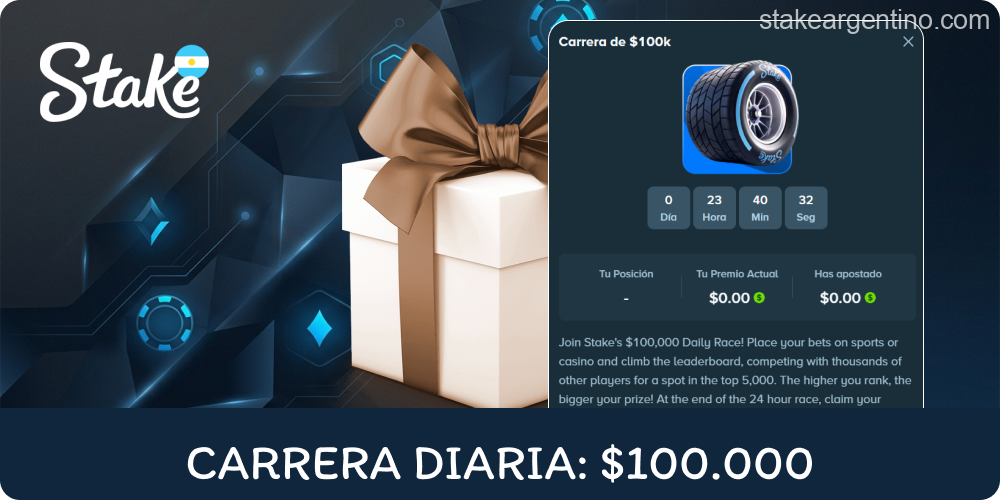 Dinero diario exclusivo en Stake