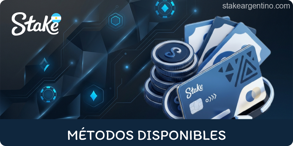 Alternativas monetarias disponibles en Stake