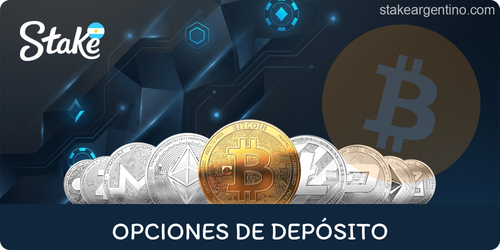 Opciones para ingresar fondos en Stake