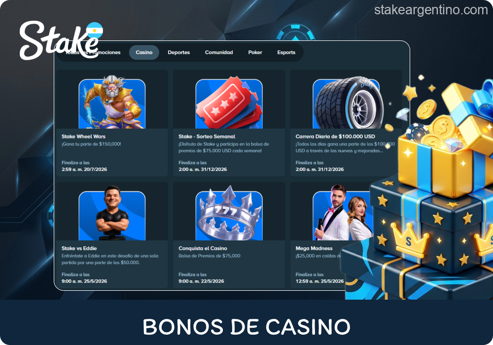Recompensas exclusivas de Stake Casino