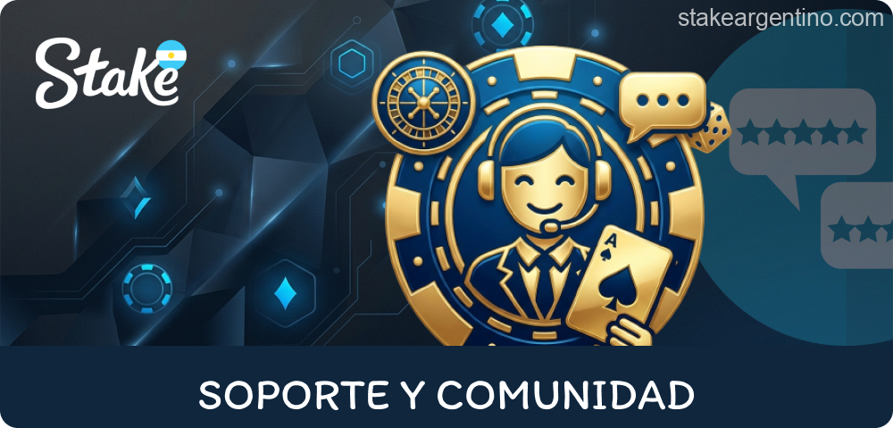 Ayuda y espacio social de Stake