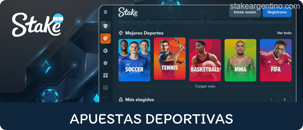 Pronósticos deportivos disponibles en Stake