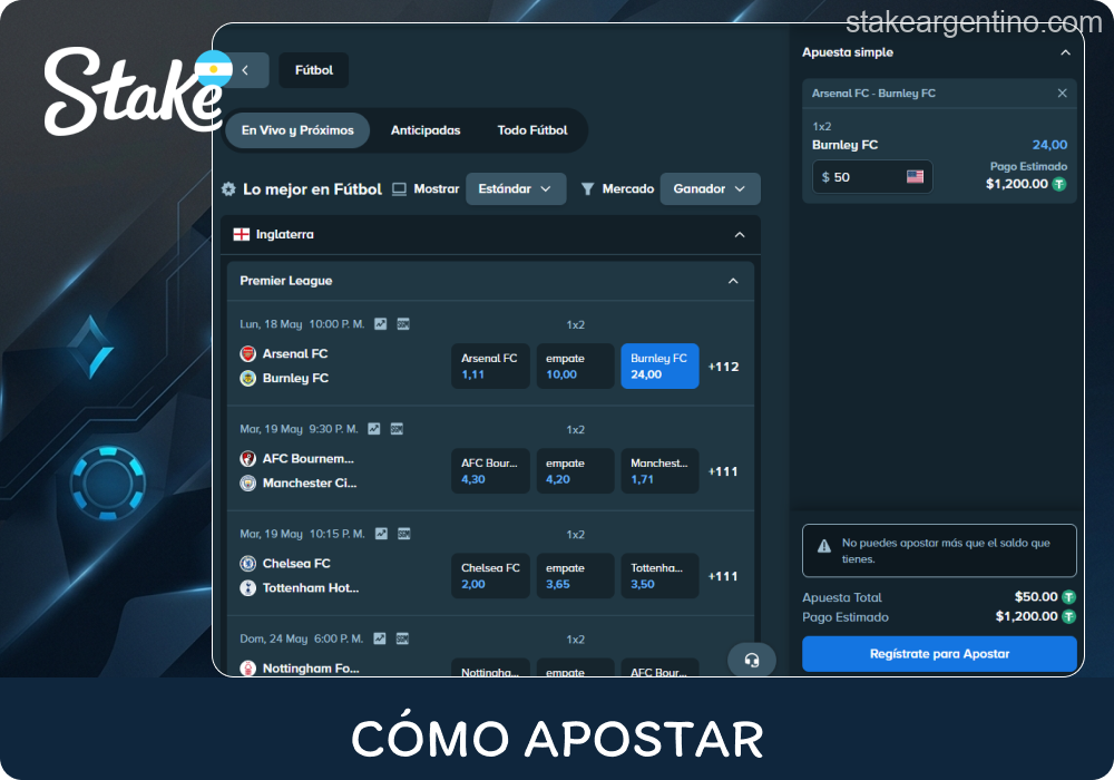 Proceso para jugar en Stake paso a paso