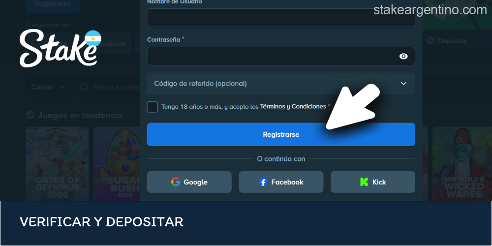 Perfil activo en Stake tras validación